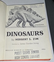 DINOSAURS True First Edition 1954 by Herbert S Zim Hardcover RARE School Library