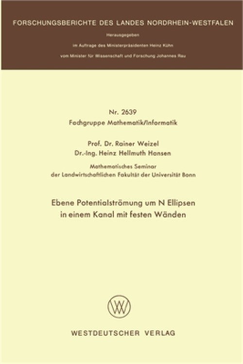 Ebene Potentialstr�mung um N Ellipsen in einem Kanal mit festen W�nden (Paperbac