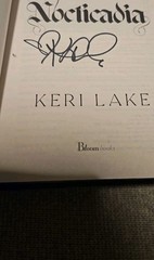 Signed Deluxe Nocticadia By Keri Lake Overlay Stenciled Edges