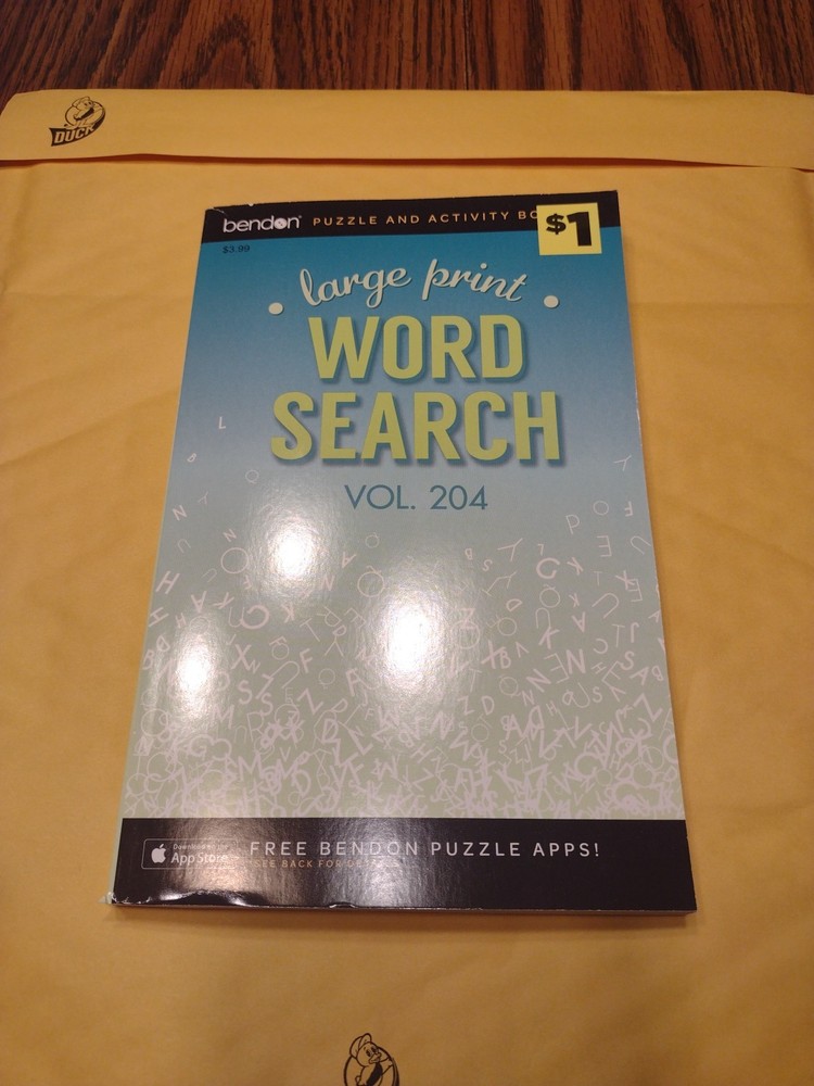Bendon Large Print Crossword Vol. 204 160 Pages 63 Crosswords Word Puzzle 2021