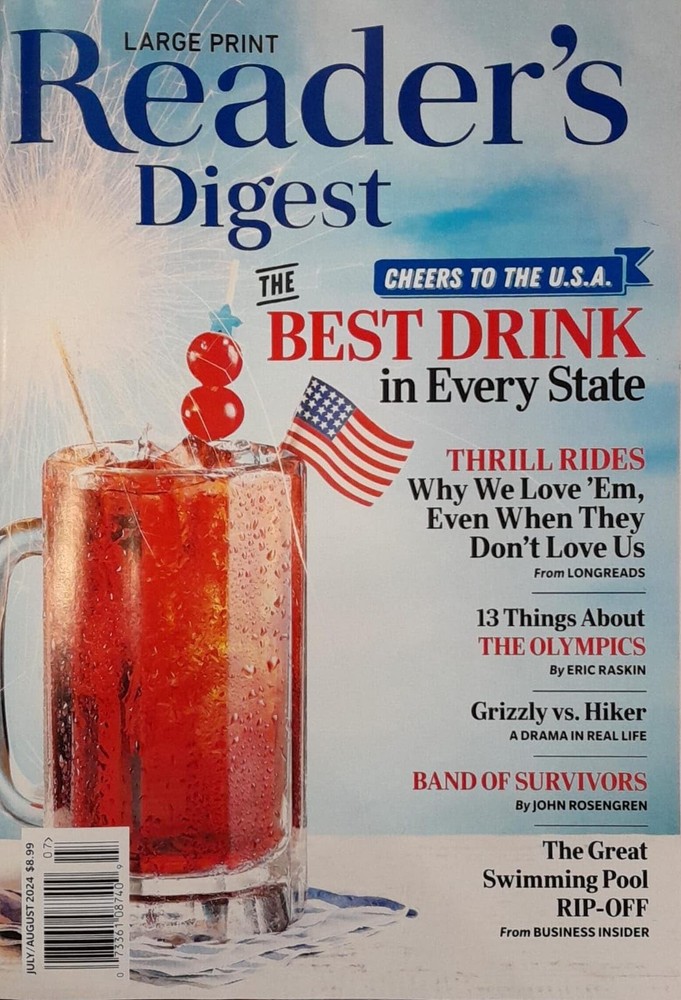 Reader’S Digest, Large Print Magazine July-August 2024 New Brand Cover