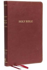 KJV, Thinline Bible, Standard Print, Imitation Leather, Burgundy, Red Letter