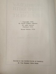 Prophecies Joseph Smith 1926 Morris Presentation Copy LDS Council 70, Chas Hart
