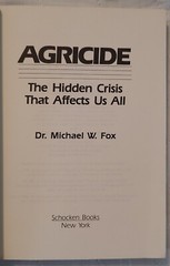 AGRICIDE By Michael W. Fox PB VTG