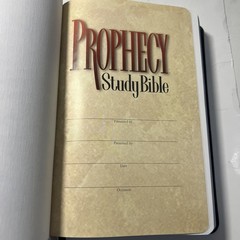 PROPHECY STUDY BIBLE NKJV NELSON 1465B GENUINE BONDED LEATHER JOHN HAGEE VG
