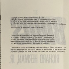 The War Birds Richard Herman Jr. First Edition 1989 Hardcover Dust Jacket