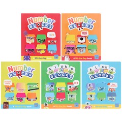 Numberblock and Alphablock Lift-the-Flap 5 Books Set By Sweet Cherry -Board Book