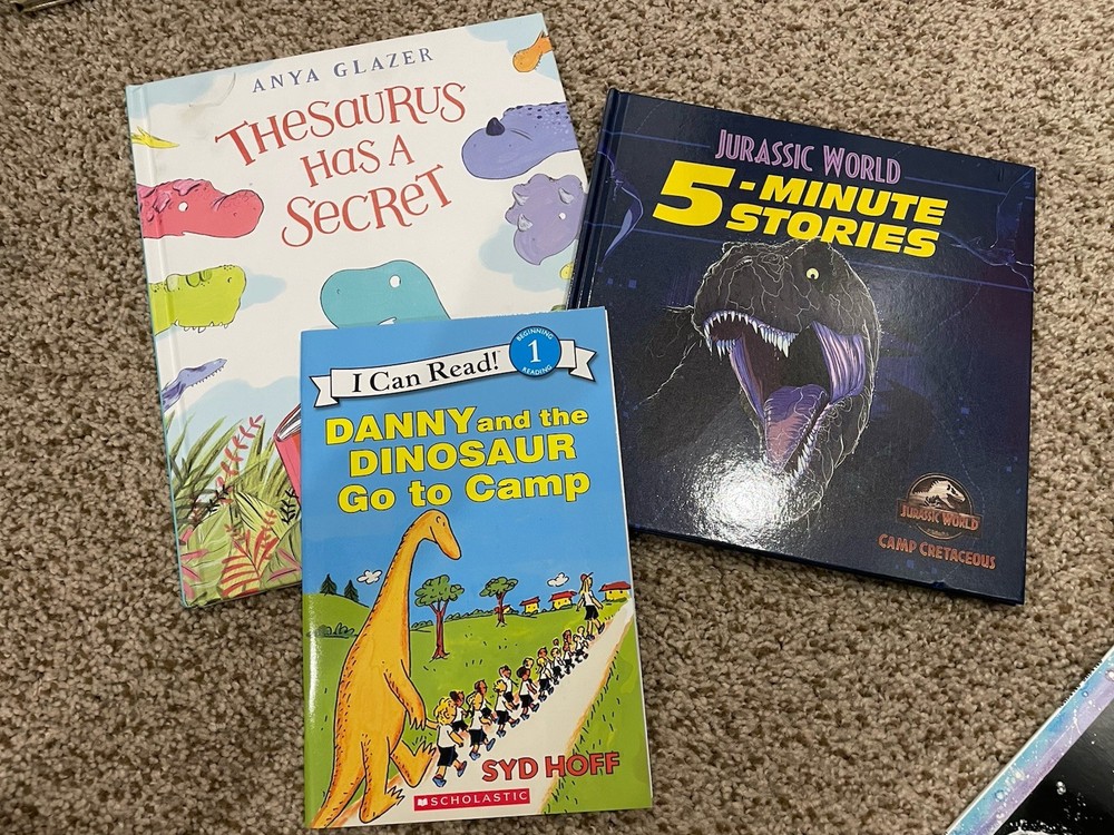 Set of 3 Dinosaur Children’s Books, Like New, Jurassic World, Danny the Dino