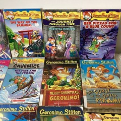 Geronimo Thea Stilton Books Lot of 11 Ages 7-12 Illustrated Adventure + 2 Audio