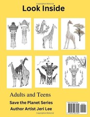Save the Giraffes Coloring Book for Adults Teen 108 Pages 8.5 x 11 for All Ages