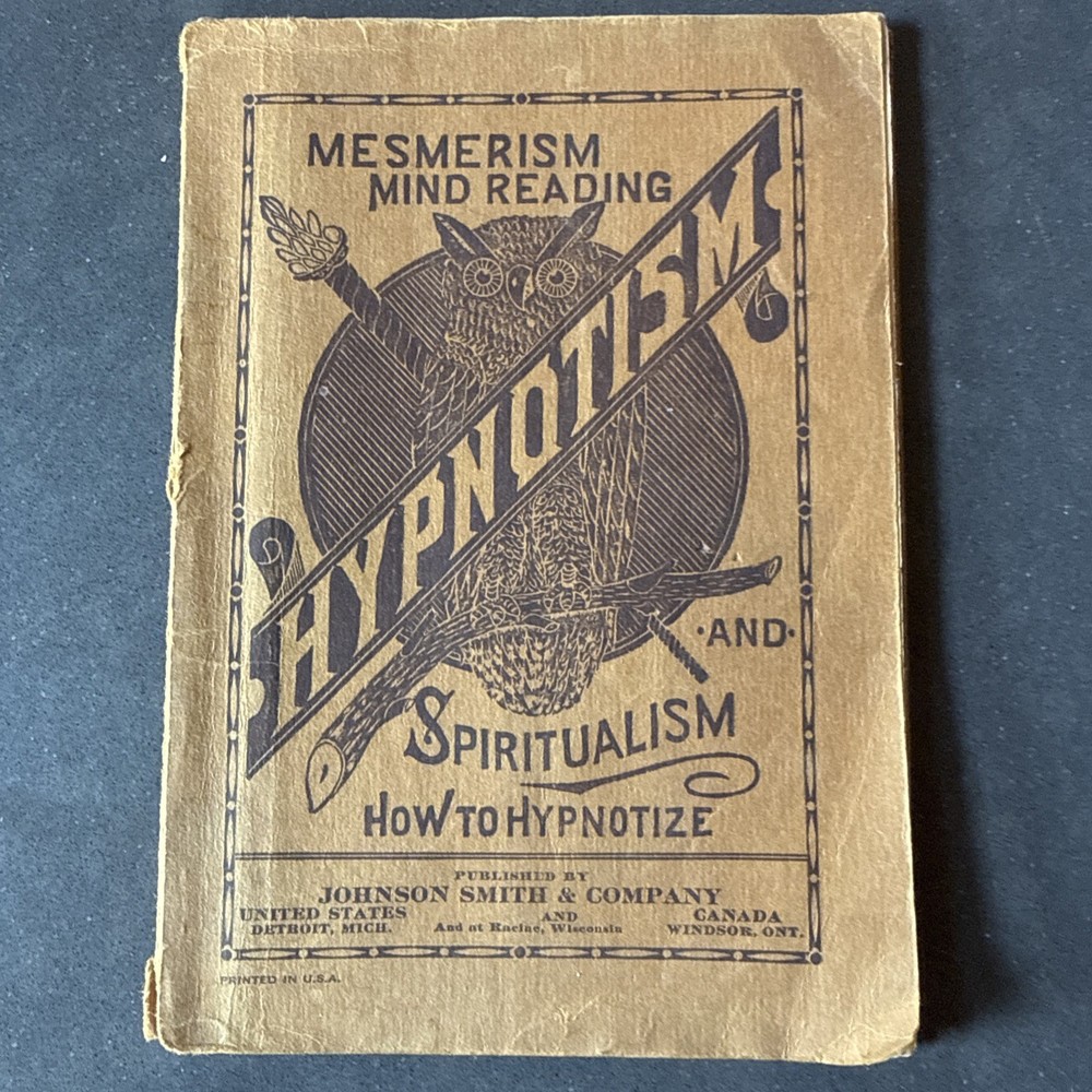 1920’s Hypnotism And Spiritualism How To Hypnotize Owl Cover Booklet GreatGrafix