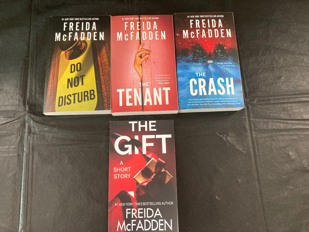 Lot of 4 Freida McFadden Paperback – Crash/Tenant/Do Not Disturb/Gift