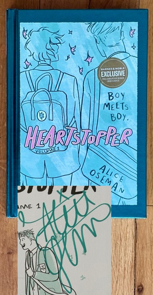SIGNED Heartstopper: Volume 1 By Alice Oseman 2023 Hardcover AUTOGRAPHED New!