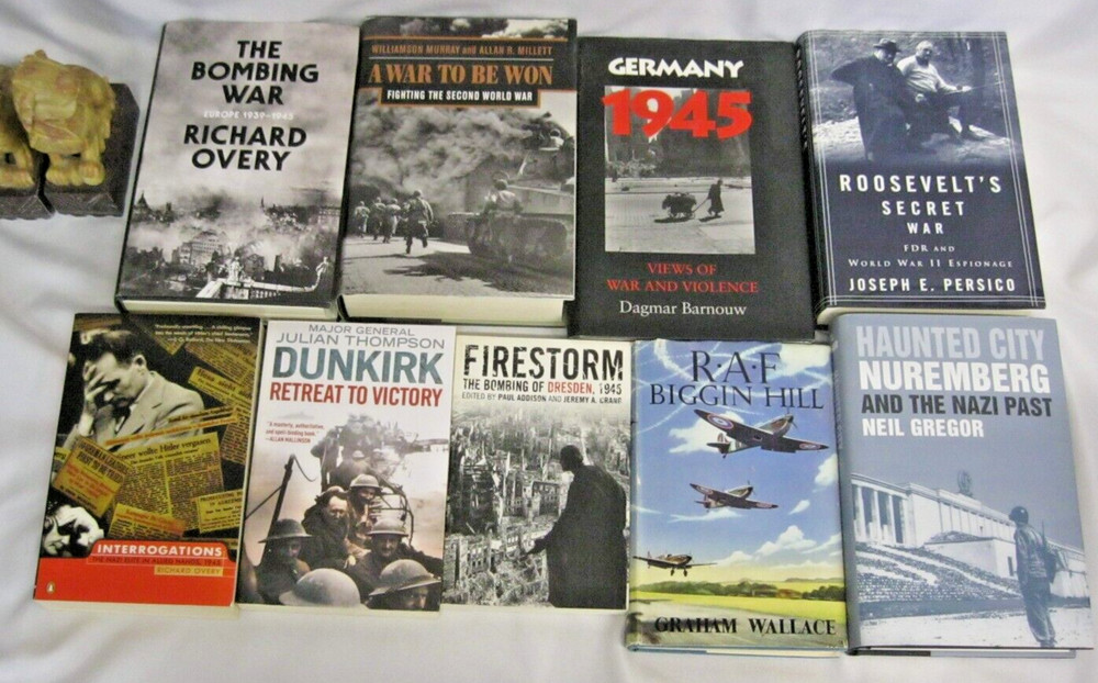 Defeat of Nazi Germany in West WWII 9 Book Lot History Nuremberg WWII Bombing