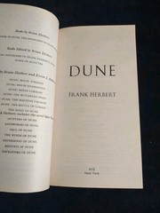 Dune Frank Herbert Science Fiction Novel Paperback Softcover Book Classic Desert