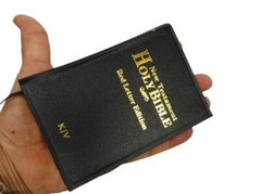 The Holy Bible KJV Pocket Sized New Testaments Faux Black Leather Red Letter