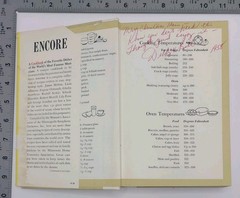 Encore Cookbook 1958 First Printing Vintage Cookbook Hardcover Book