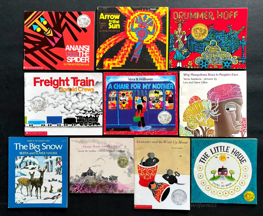 10 Lot CALDECOTT Picture Books Pre-School – 2nd Grade