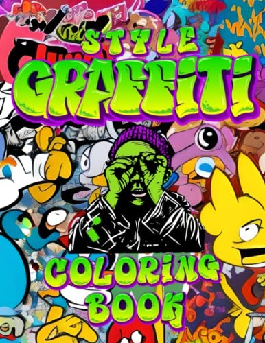 Style Graffiti Coloring Book for All Ages, New, 279x216mm, Fun Art Activity