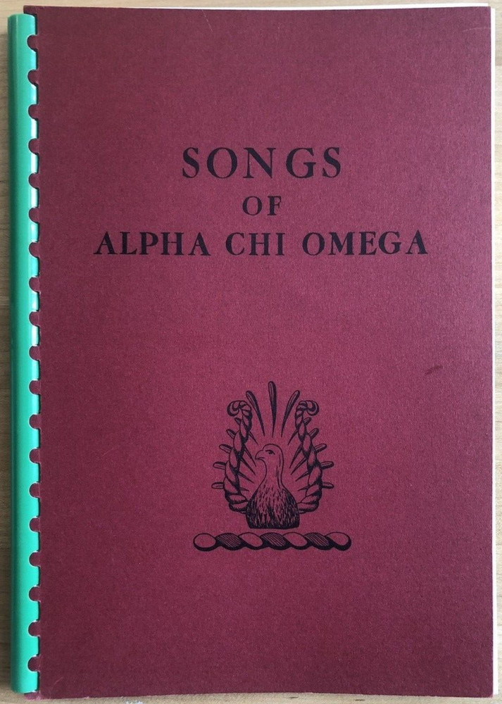Songs of Alpha Chi Omega, 1952 paperback 11th Ed. Revised, 112 pages w/ 64 songs