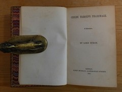 [sh13] Leather Fine Binding 1857, Childe Harolds Pilgrimage by Lord Byron