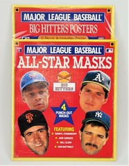 MLB ALL-STAR MASKS AND POSTER BOOKS – 8 BOOKS! – FULL SET! – NEW IN WRAP!