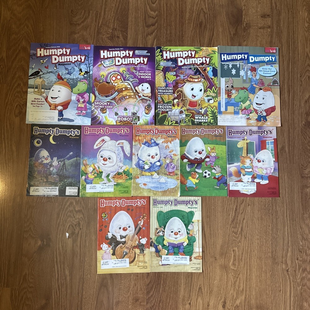 Lot of 11 Humpty Dumpty’s Magazine for Kids – 1980s, 1990s & 2000s Issues VTG