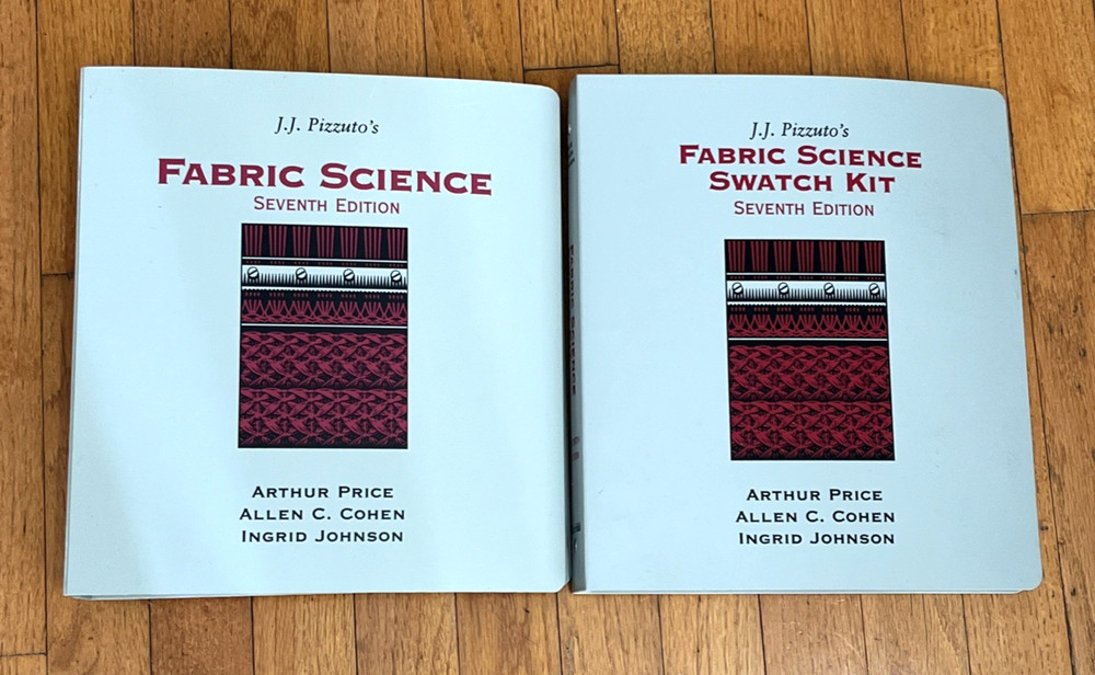 ~Vintage JJ Pizzuto’s Fabric Science 7th Edition Textbooks Swatch Kit 1999
