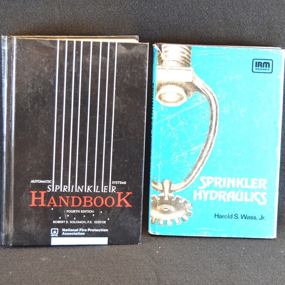 Sprinkler Hydraulics/Harold S Wass 1983 & NFPA 13 Handbook 1989 Hardback Books