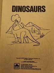 Vintage 1987 Golden Dinosaurs Giant Coloring Book 92 Pages Left Uncolored VTG
