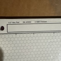Hex Mapping Sheets (Pad of 50, double-sided, 0.2 inch hexes) Chessex 9302