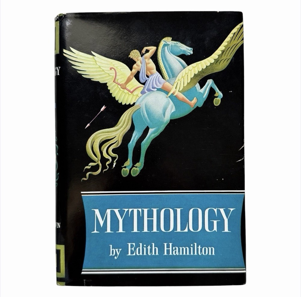Mythology Edith Hamilton 1942 Hardcover Dust Jacket Little Brown Vintage Book