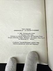Emmanuelle: La lezione d’uomo, Emmanuelle Arsan 1990