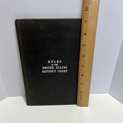 Antique Law Book: Rules of the of the United States District of South Dakota1914