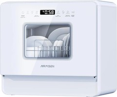 AIRMSEN Large Slim Countertop Dishwasher with Complete 2-Level Rack, Portable Di