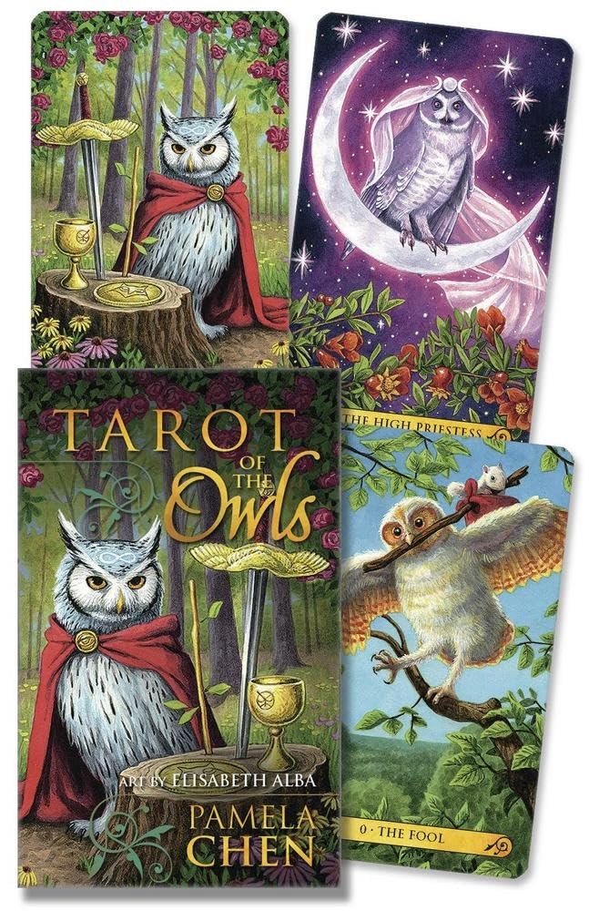 Pamela Chen Elisabeth Alba Tarot of the Owls Mini Deck (Mixed Media Product)