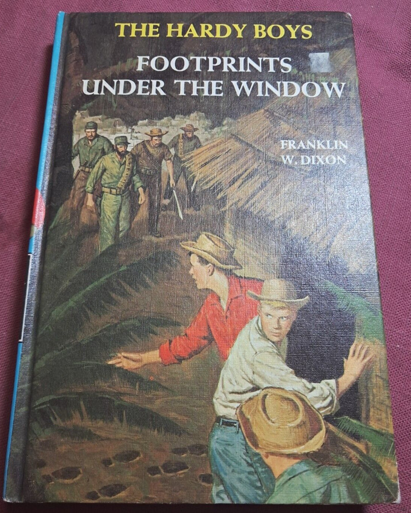 Hardy Boys 12 Footprints Under the Window White end pages vintage HC mystery ’82