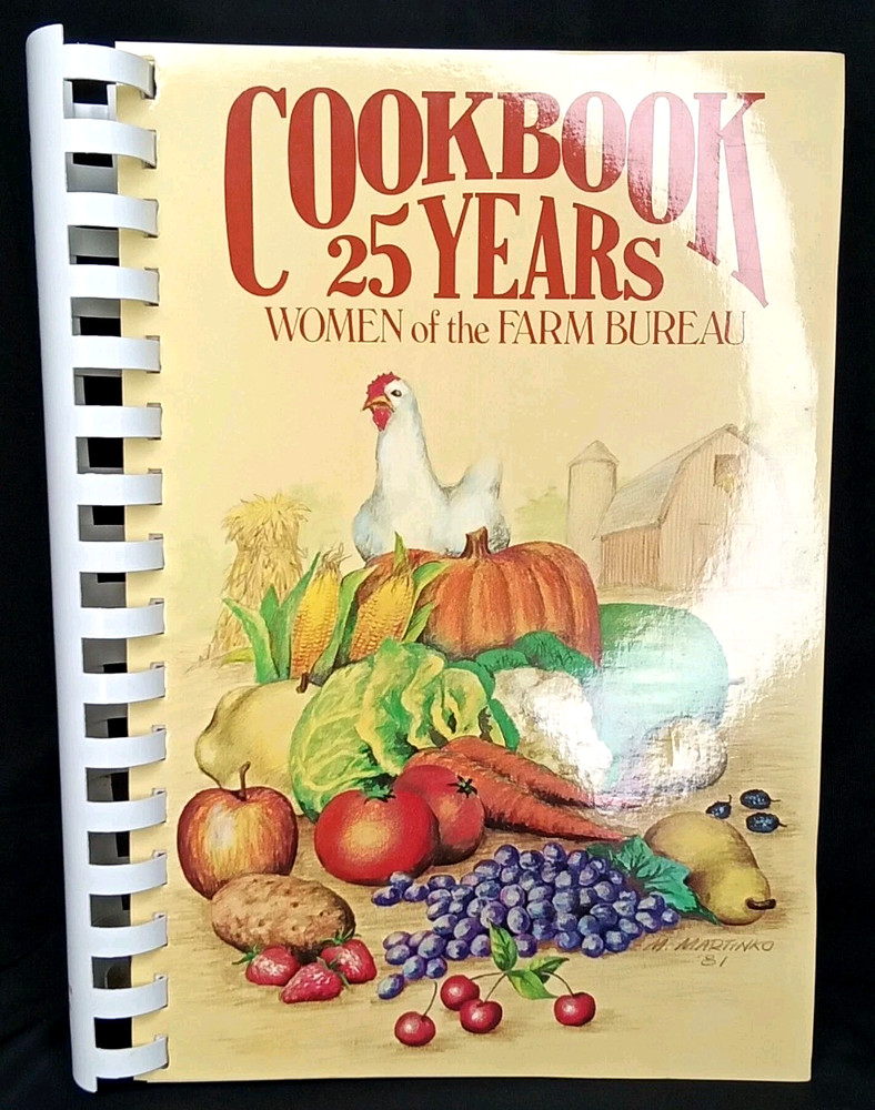 Vintage 1980s Women Of The Farm Bureau Spiral Bound Cookbook 489 Pages Closeout