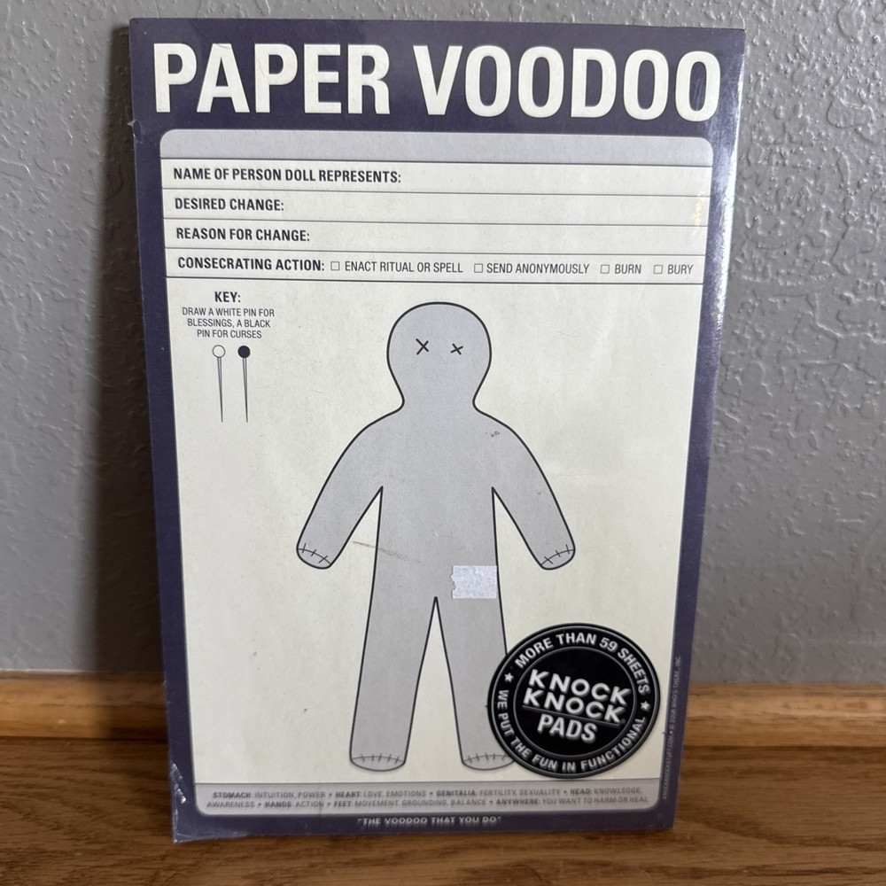 Knock Knock Paper Voodoo Note Pad, 6 x 9-inches by Knock Knock New