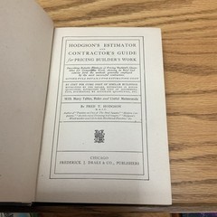 Hodgson’s Modern Estimator And Contractor’s Guide For Pricing All Builder’s Work