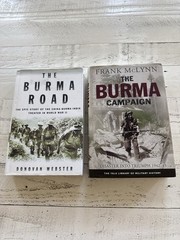 Burma Road & Burma Campaign WWII HC DJ Lot 2 Donovan Webster Frank McLynn
