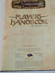 D&D Dungeons & Dragons Player’s Handbook Core Rulebook V.3.5 WotC 1st PRINT