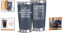 20 Oz BPA-Free Steel Tumbler – Perfect Gift for Grandfather’s Birthday & More