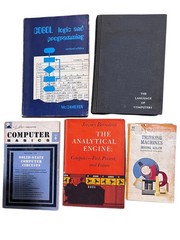 Vintage Computer Programming Book Lot COBOL Analytical Engine Computing 5 Books