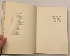 Ernest Hemingway ISLANDS IN THE STREAM Charles Scribner’s Sons 1970