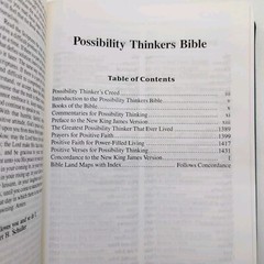 Possibility Thinkers Bible New King James Highlighted Blue Faux Leather 1984