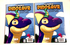 Jumbo Dinosaur Coloring and Activity Books bendon ages 3+ lot of 2 (same)