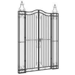 Garden Gate Ornamental Fence Gate with Bolt Hinge Trellis Wrought Iron vidaXL vi