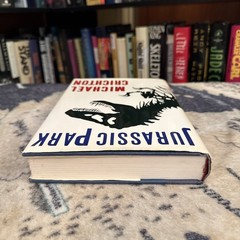 Jurassic Park – Michael Crichton (1990, Hardcover) First Edition/8th Print, G