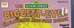 1979 The Biggest-Ever Coloring And Fun Book Vintage Sesame Street Coloring Book